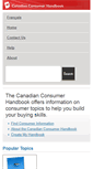 Mobile Screenshot of consumerhandbook.ca